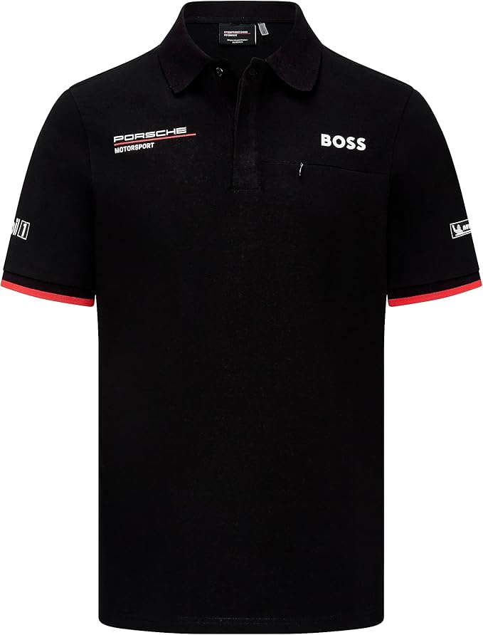 Porsche Men's Team Polo Black 2024-RP Teamwear
