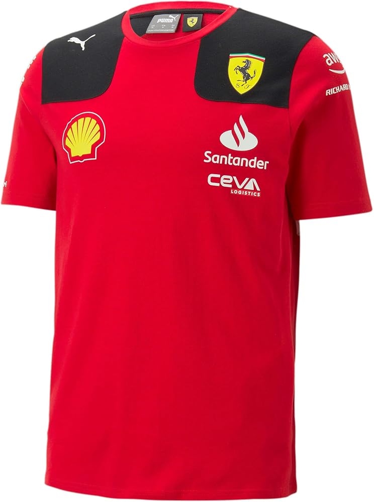 Scuderia Ferrari Men's Team T-Shirt Red 2023-RP Teamwear