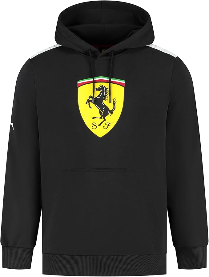 Scuderia Ferrari Men's Large Shield Hoodie Black 2025-Fanwear