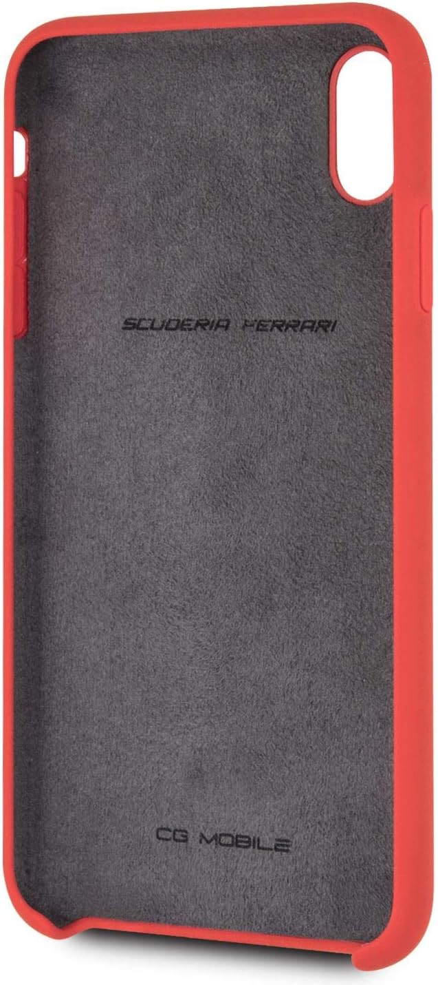 Ferrari iPhone XS Max Hard Case - Smooth Silicone Heritage - Red