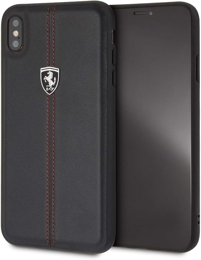 Ferrari iPhone XS Max Hard Case - Genuine Leather Heritage