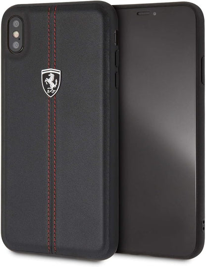 Ferrari iPhone XS Max Hard Case - Genuine Leather Heritage
