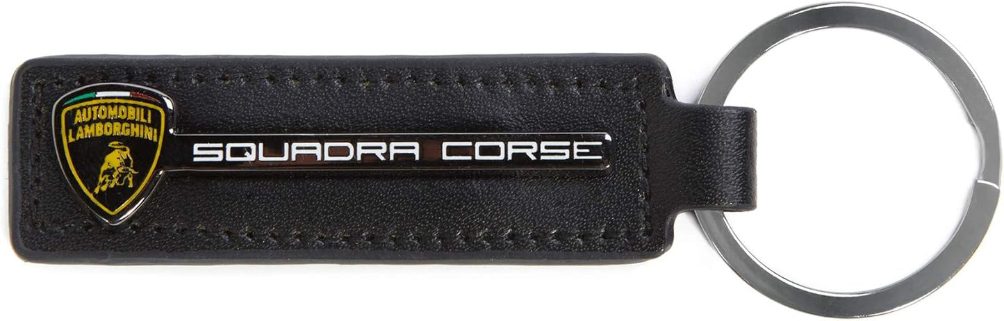 Lamborghini Leather Black Keyring