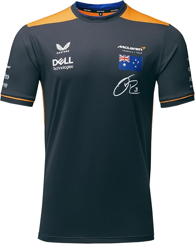 Mclaren Set Up T-Shirt Di Daniel Ricciardo Grey-RP Teamwear