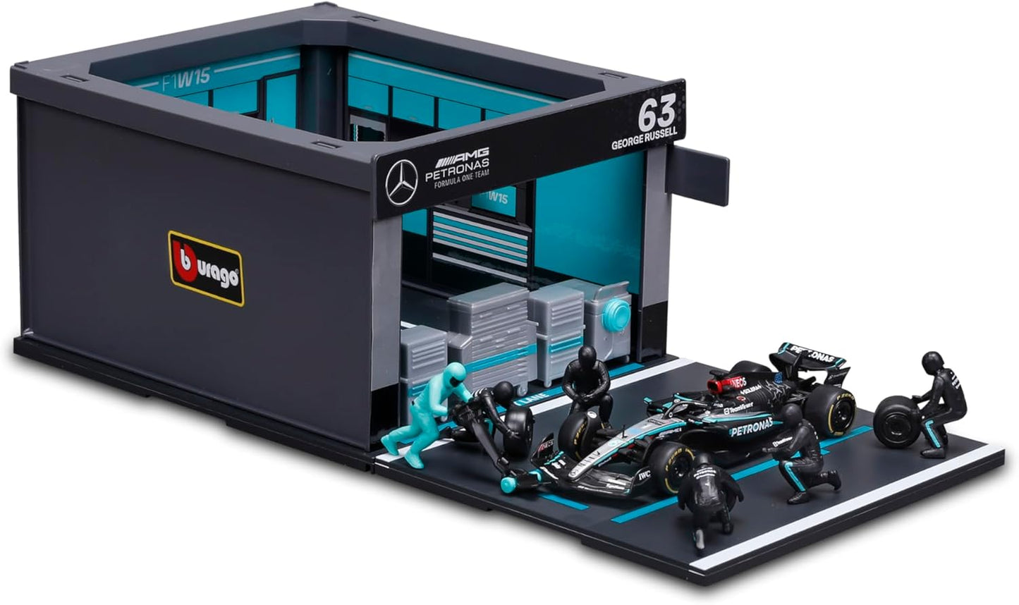 1:43 Scale Model | Mercedes-AMG F1 W15 George Russell Pit Pass Set