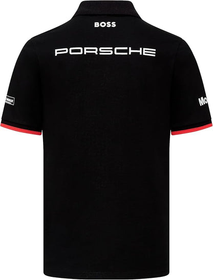 Porsche Men's Team Polo Black 2024-RP Teamwear