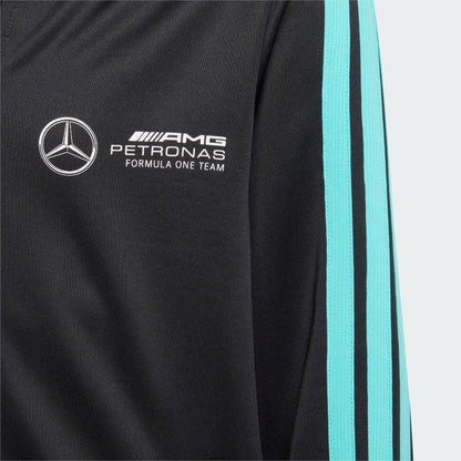 Mercedes Kids Logo Fullzip Hoodie Black 2025-Fanwear