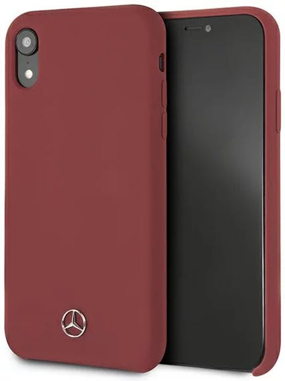 Mercedes iPhone XR Hard Case - Liquid Silicone - Burgundy