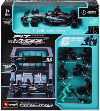 1:43 Scale Model | Mercedes-AMG F1 W15 George Russell Pit Pass Set