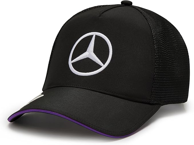 Mercedes-AMG Petronas Formula 1 Team Kids Lewis Hamilton Driver Baseball Cap Black 2024-RP Teamwear