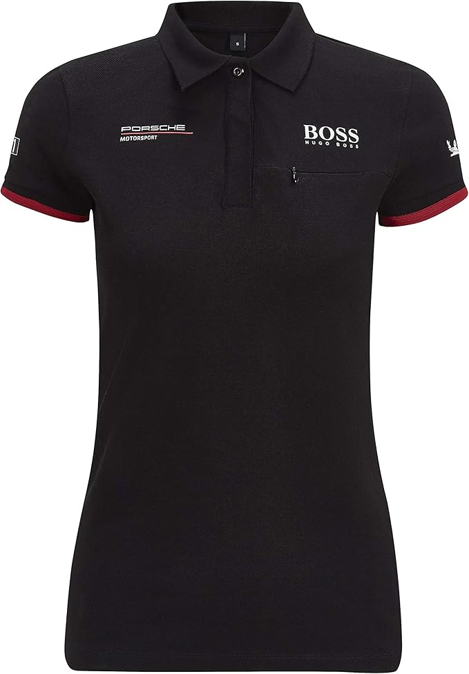 Porsche Women's Team Polo Black 2024-RP Teamwear