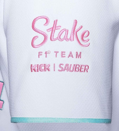 Stake Sauber Special Edition Flamingo Baseball Shirt Guanyu Zhou Miami White 2024-RP Teamwear