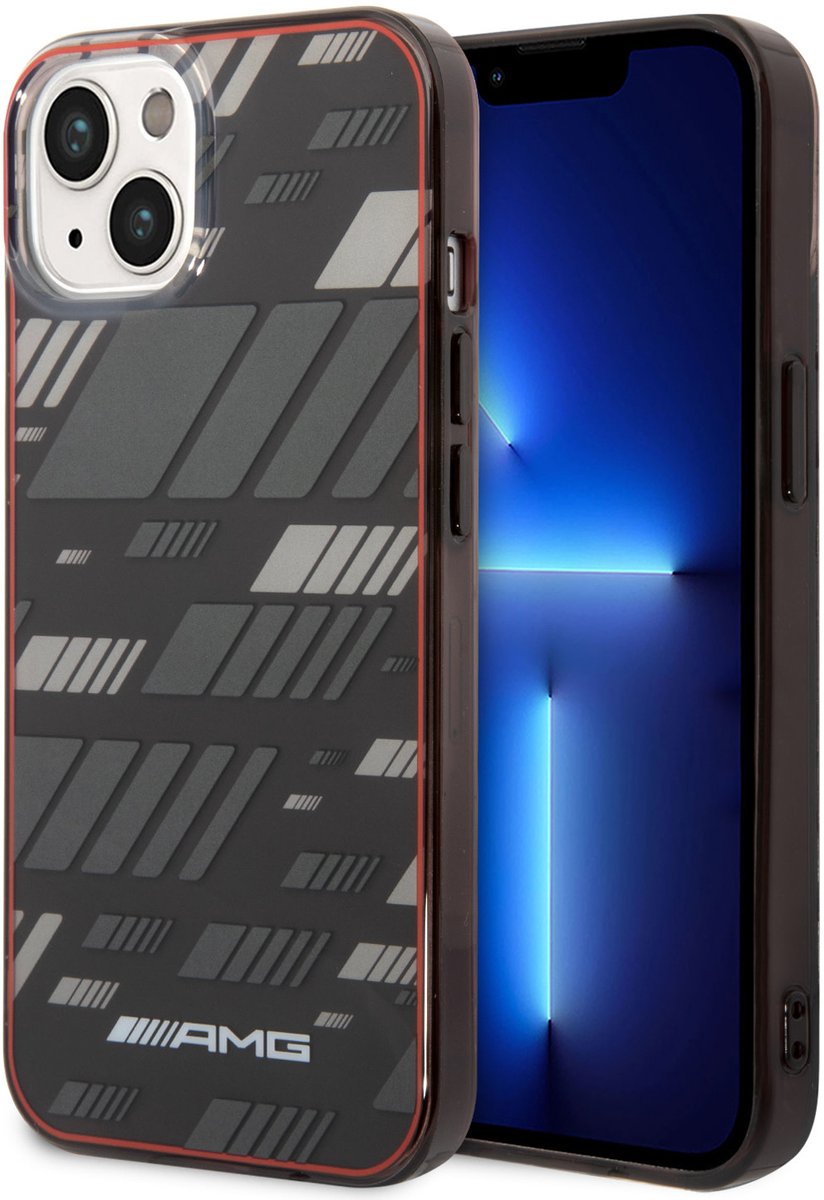 AMG iPhone 14 Max Hard Case - Transparent Double Layer Expressive Graphic I