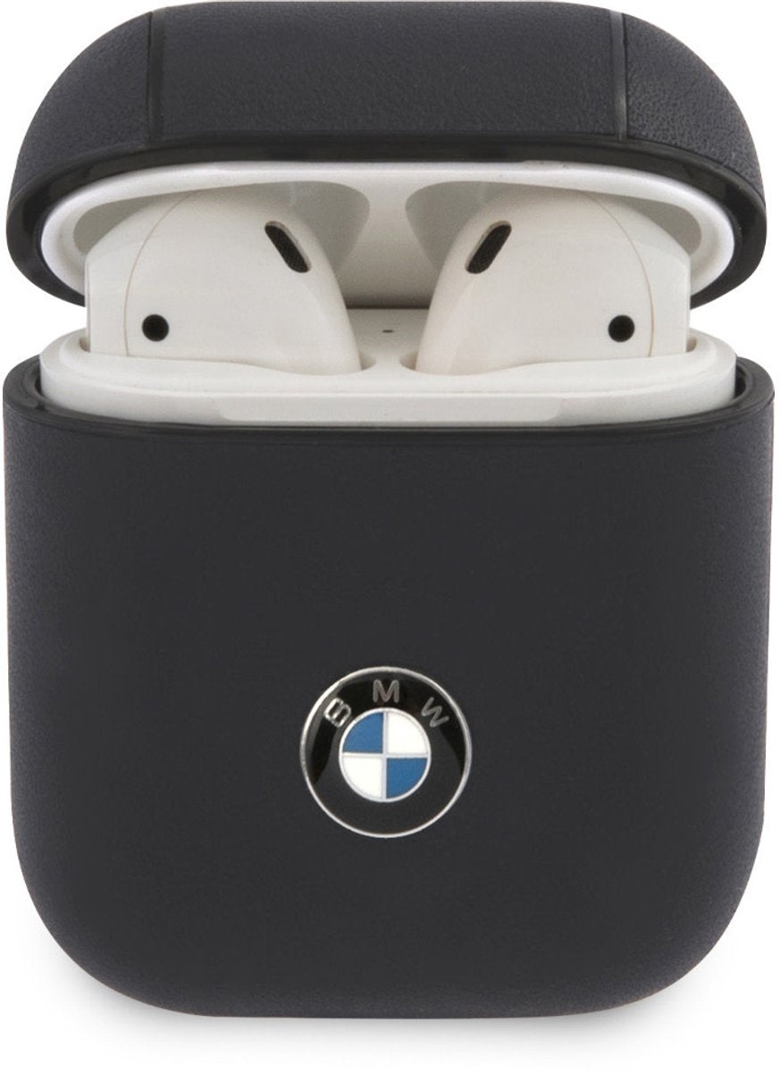 BMW AirPods 1/2 Leather Case - Navy