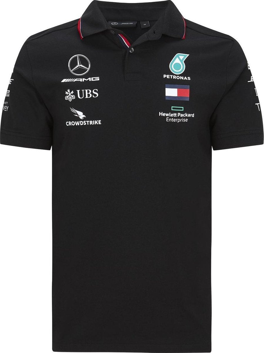 Mercedes-AMG Petronas Motorsport Men's Polo 2020 Black-RP Teamwear