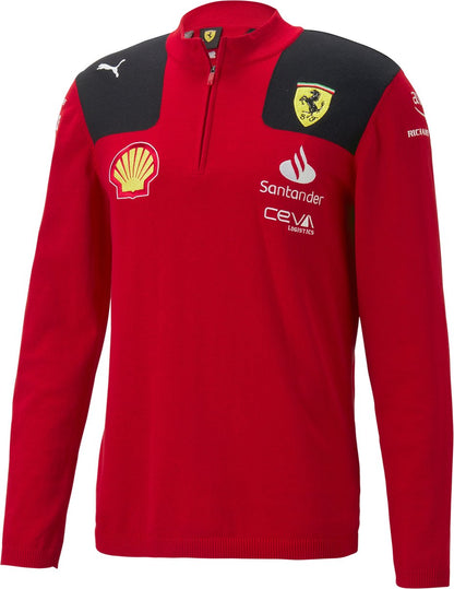 Scuderia Ferrari Men's Team 1/2 Zip Sweat Red 2023-RP Teamwear