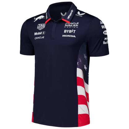 Red Bull Racing Men's Special Edition America Race Team Polo Night Sky 2024-RP Teamwear
