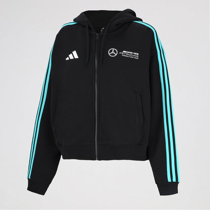 Mercedes Women's Logo Fullzip Hoodie Black 2025-Fanwear