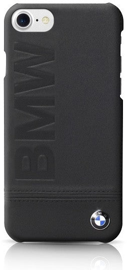 BMW iPhone 8 Hard Case - Genuine Leather - Black