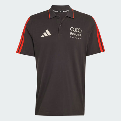 Audi F1 Team Men's DNA Polo Short Sleeve Utility Black 2026 - Fanwear