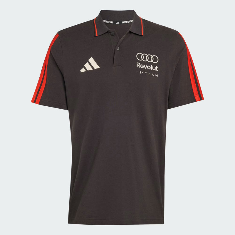 Audi F1 Team Men's DNA Polo Short Sleeve Utility Black 2026 - Fanwear