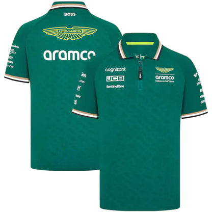 Aston Martin F1 Men's Team Polo Green 2024-RP Teamwear