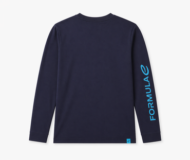Formula E Men's Wordmark Gradient Long Sleeve T-shirt Navy 2025-Fanwear