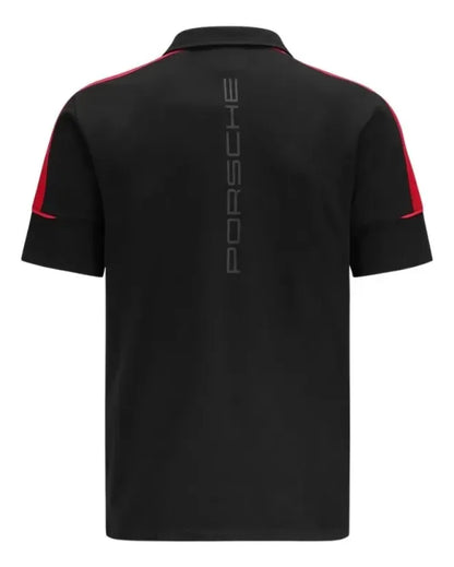 Porsche Men's Polo Black 2025-Fanwear
