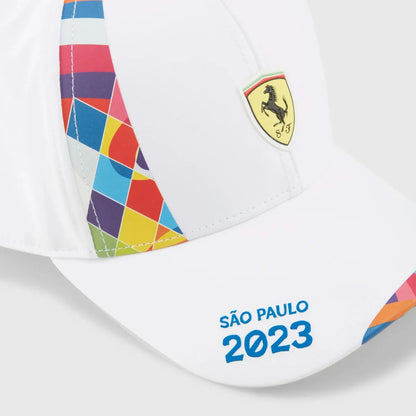 Scuderia Ferrari Special Edition Brazil Cap White 2023 Signed Felipe Massa - Fanwear