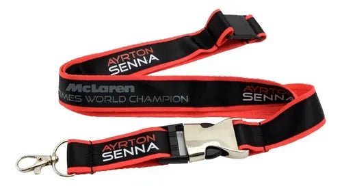 Ayrton Senna Lanyard Black