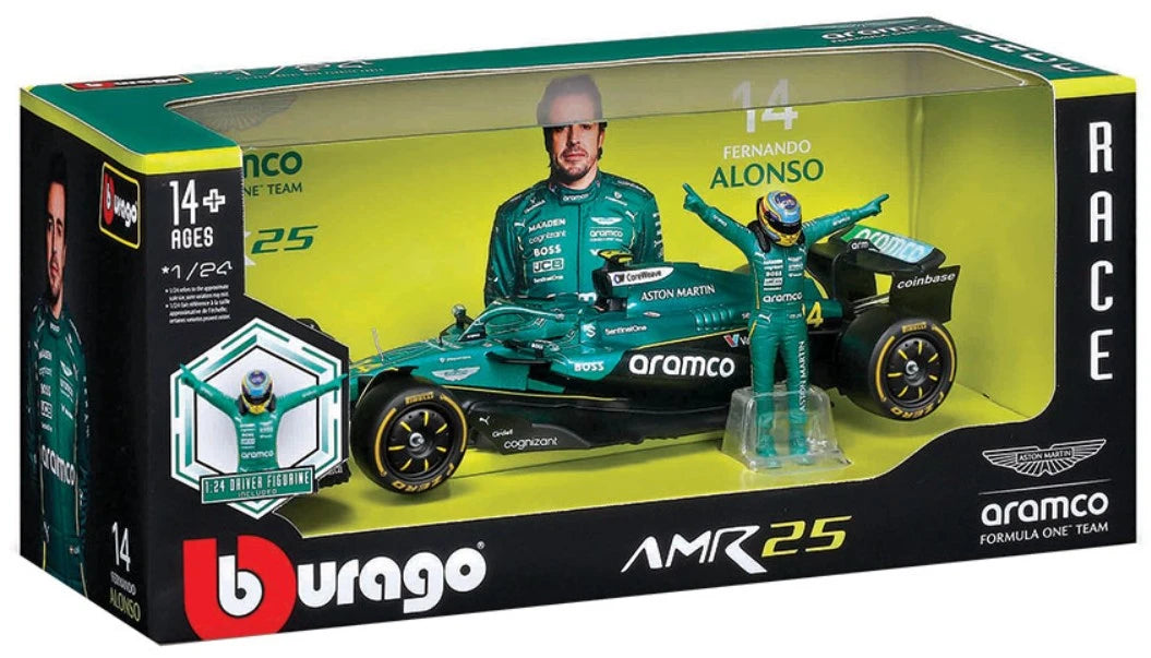 1:24 Scale Model | Aston Martin ARM25 Alonso With Driver Car