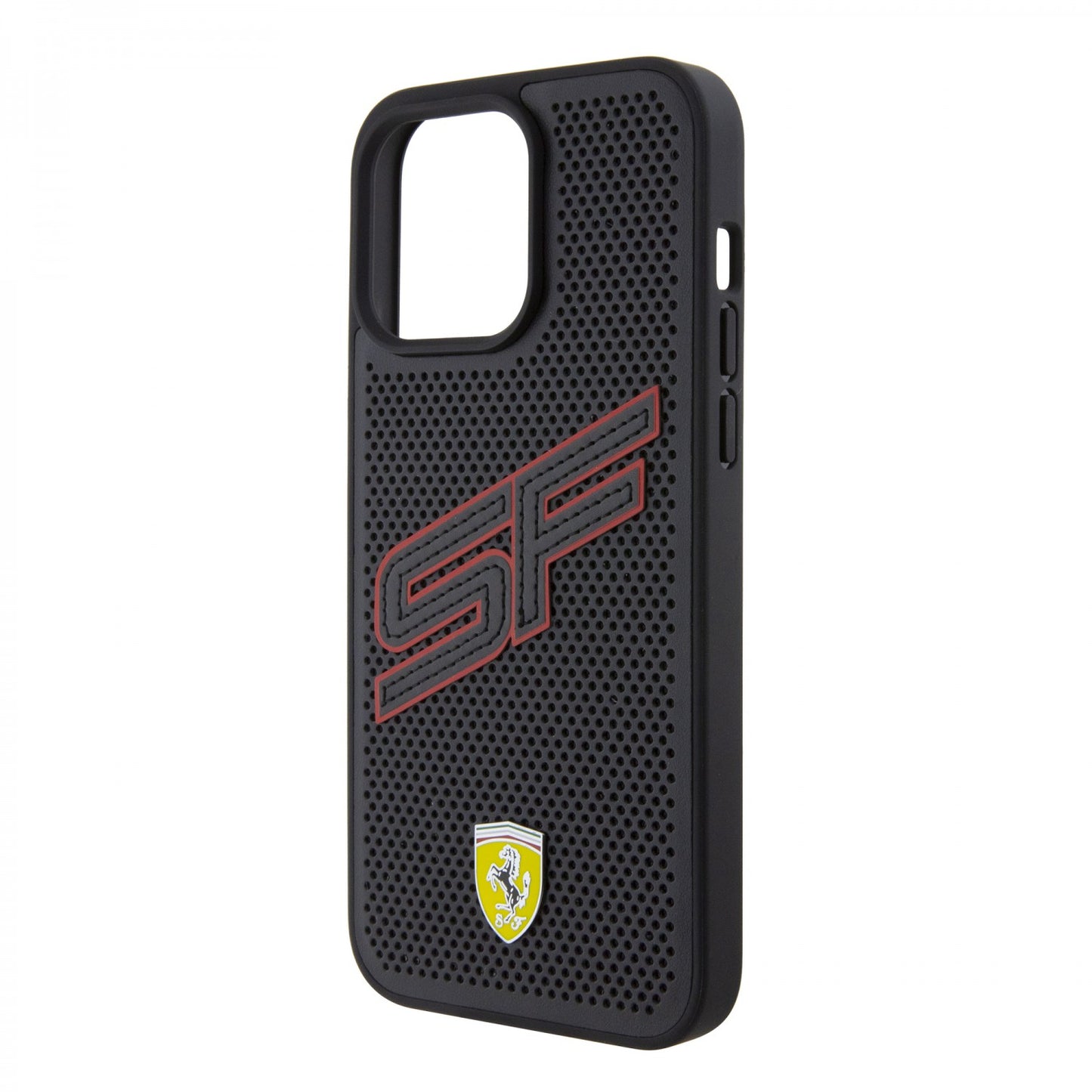 Ferrari iPhone 15 Pro Max Hard Case - PU Big SF Perforated - Black