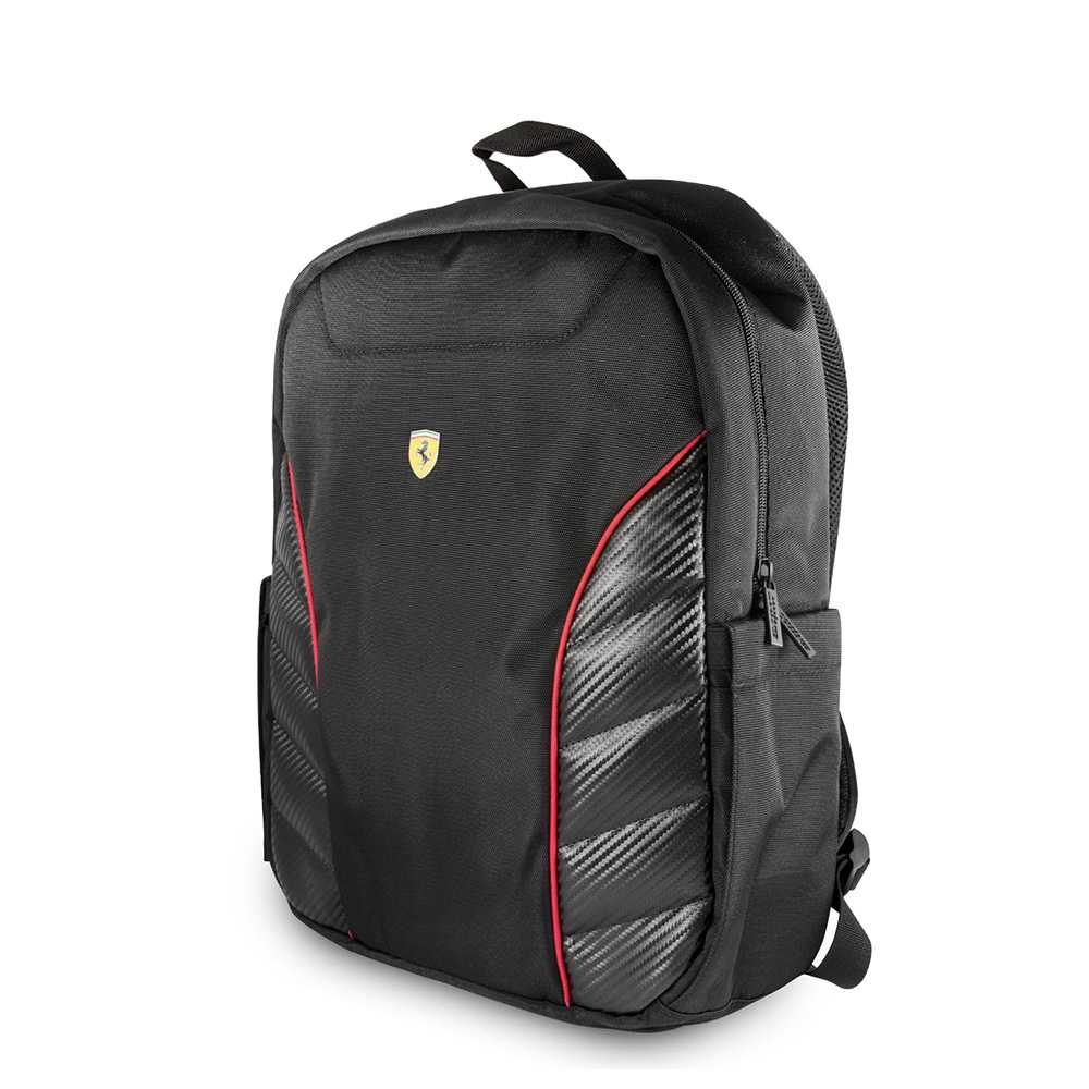 Scuderia Ferrari Nylon CGM Carbon Finish Black Backpack