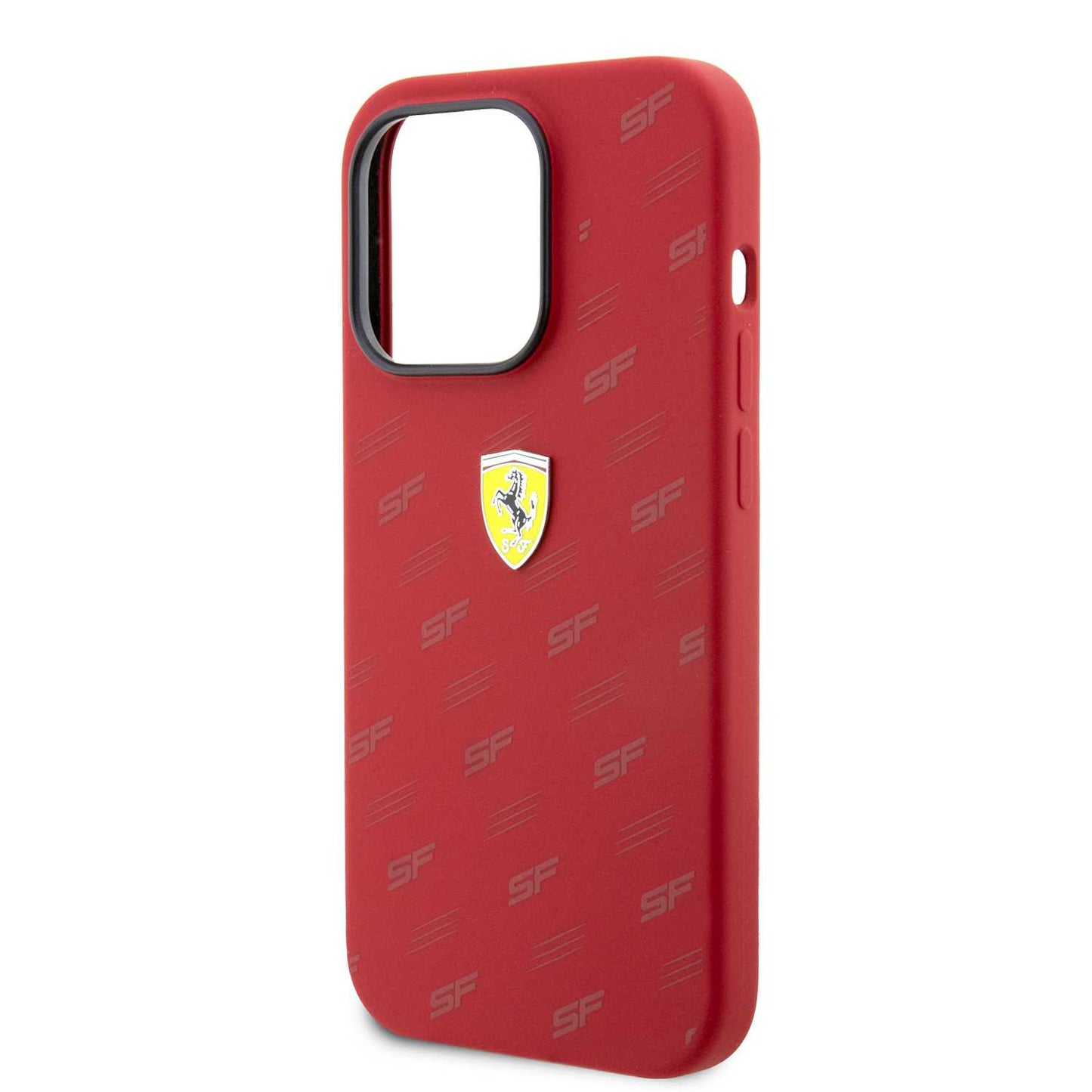 Ferrari iPhone 15 Pro Hard Case - Silicone All Over SF Design - Red