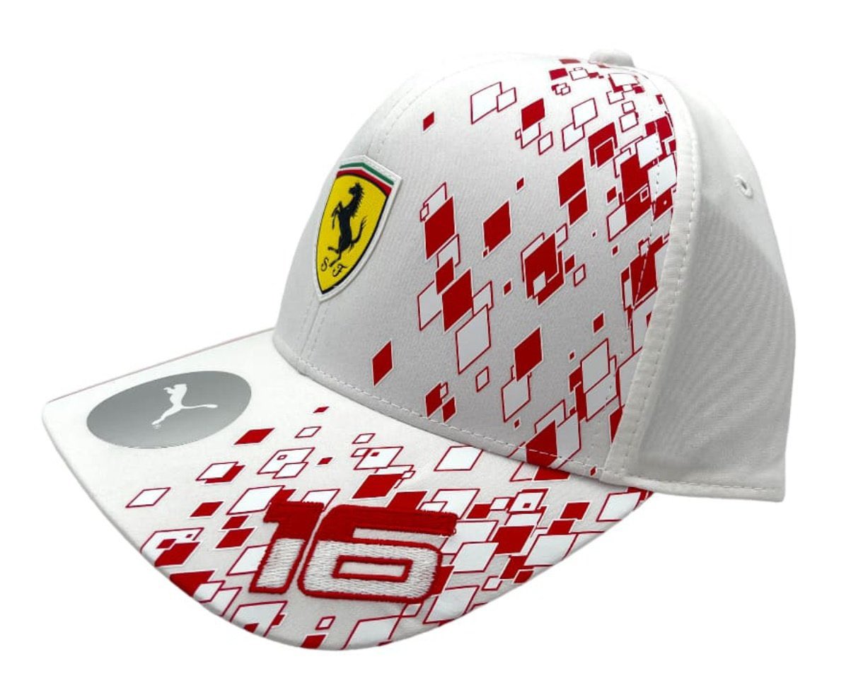 Scuderia Ferrari Kids Special Edition Monaco Charles Leclerc Cap White 2023-RP Teamwear
