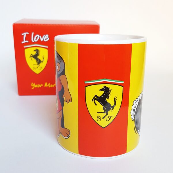 Ferrari Red Yellow Ã’I Love FerrariÃ“ Mug