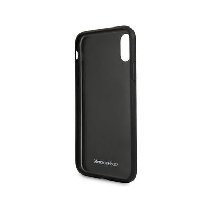 Mercedes iPhone X Hard Case - Leather New Bow II - Black