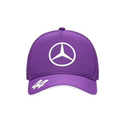 Mercedes-AMG Petronas Formula 1 Team Kids Lewis Hamilton Driver Baseball Cap Purple 2024-RP Teamwear