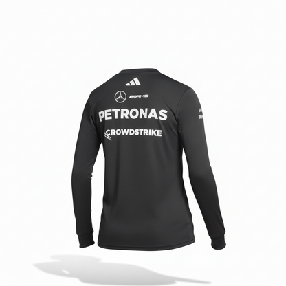 Mercedes Men's Team Long Sleeve Driver Jersey Black 2025-RP Teamwear