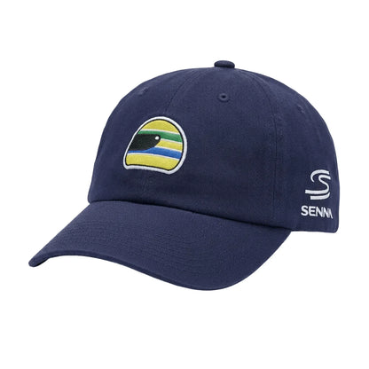 Ayrton Senna Helmet Washed Baseball Cap - Fanwear