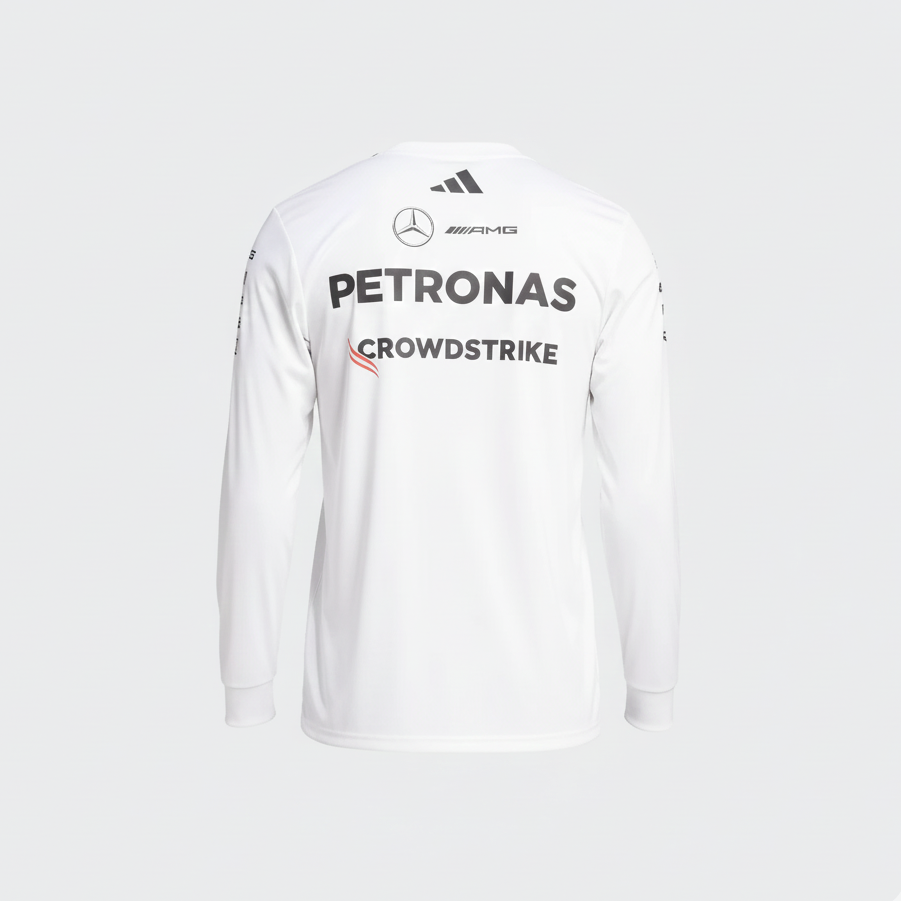 Mercedes Men's Team Long Sleeve Driver Jersey White 2025-RP Teamwear