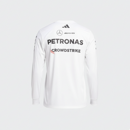 Mercedes Men's Team Long Sleeve Driver Jersey White 2025-RP Teamwear