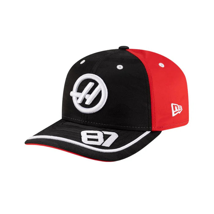 Haas F1 oliver Bearman Camo Stretch Snap Black Sca Cap 2025-RP Teamwear