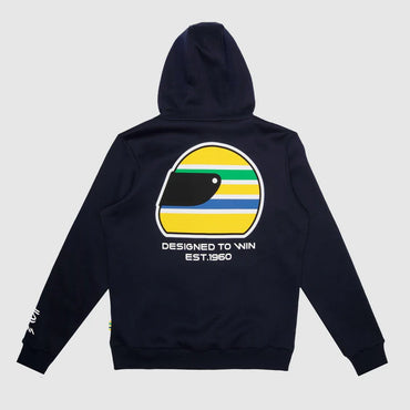 Ayrton Senna Men's Helmet Full Zip Hoodie Navy 2026 - Fanwear