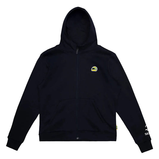 Ayrton Senna Men's Helmet Full Zip Hoodie Navy 2026 - Fanwear