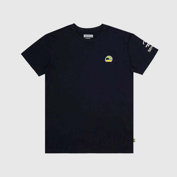 Ayrton Senna Men's Helmet T-shirt Navy 2026 - Fanwear
