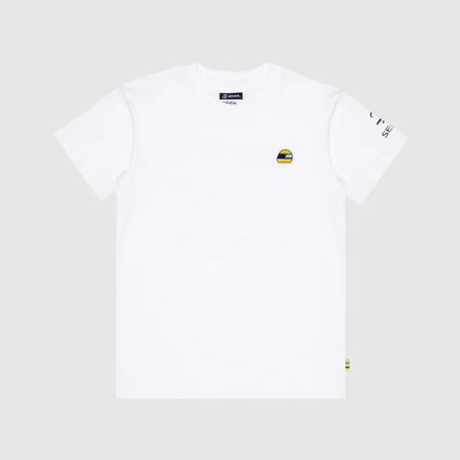 Ayrton Senna Men's Helmet T-shirt White 2026 - Fanwear