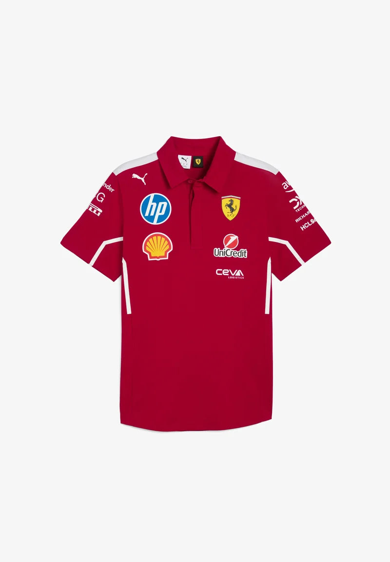 Scuderia Ferrari Men's Team Polo Dark Cherry 2025-RP Teamwear
