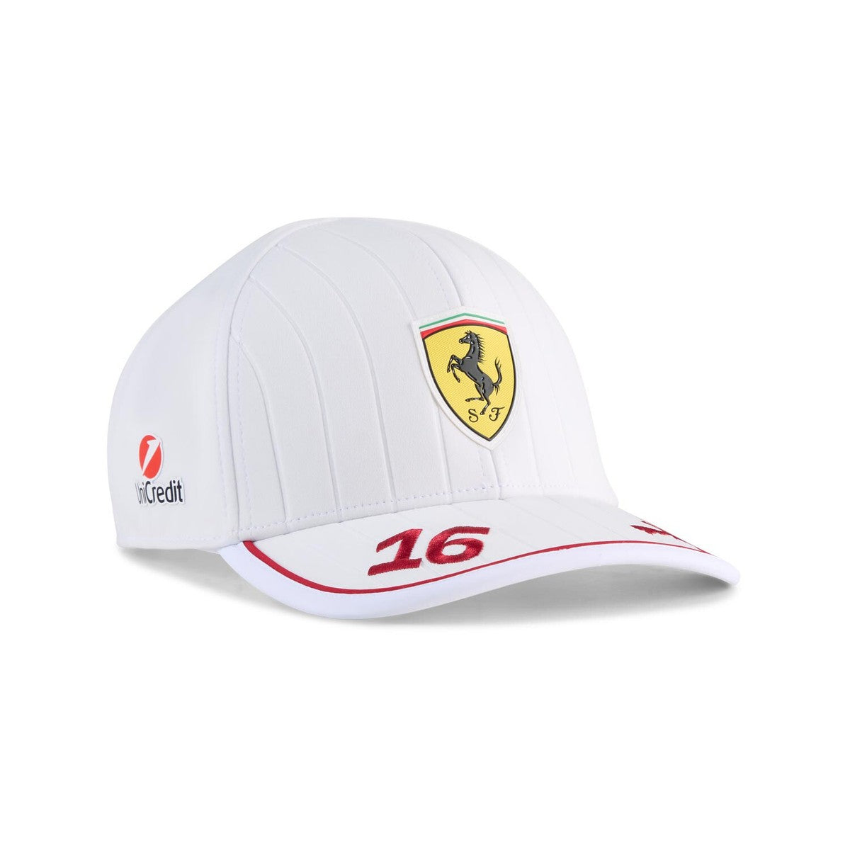 Scuderia Ferrari Charles Leclerc White Cap 2025-RP Teamwear