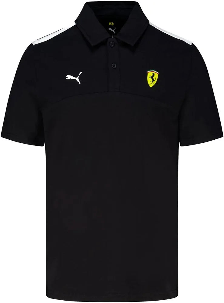 Scuderia Ferrari Men's Polo Black 2025-Fanwear